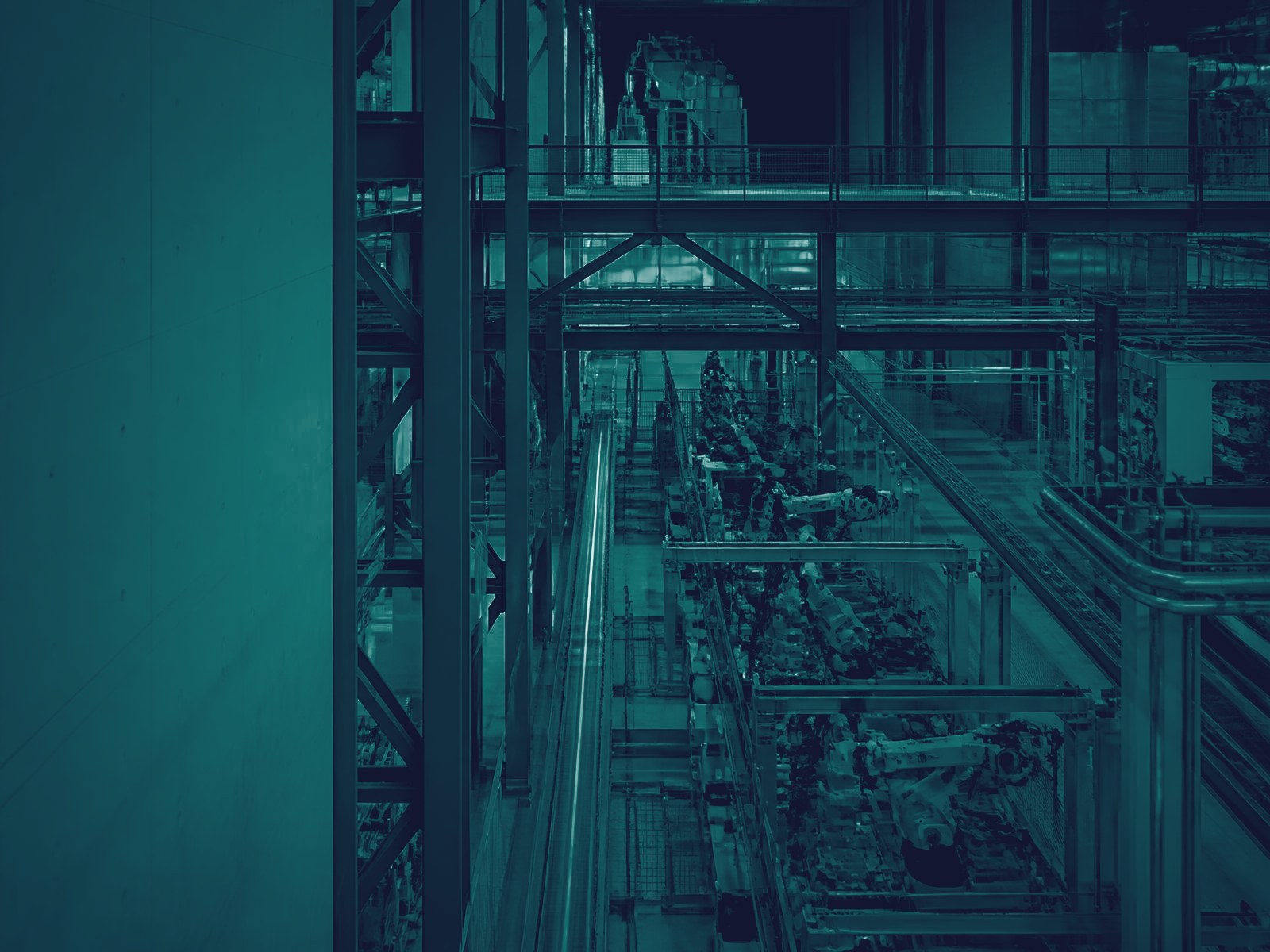 Automated industrial production system with a cobalt data path
